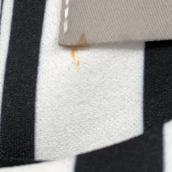 NWT Asos Dress Midi Stripe Tulip Hem Sleeveless Crewneck Black White Size 8 - Picture 5 of 12